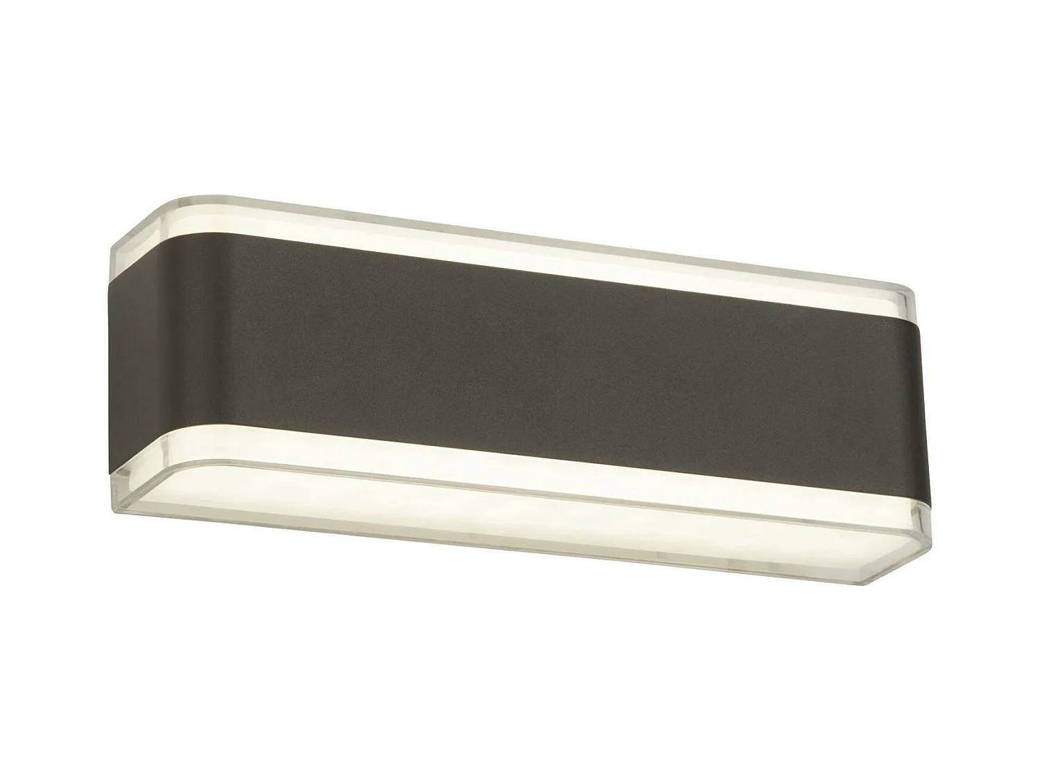 Searchlicht Outdoor - Integrierte LED 2 licht Außenwandleuchte Dunkelgrau IP44