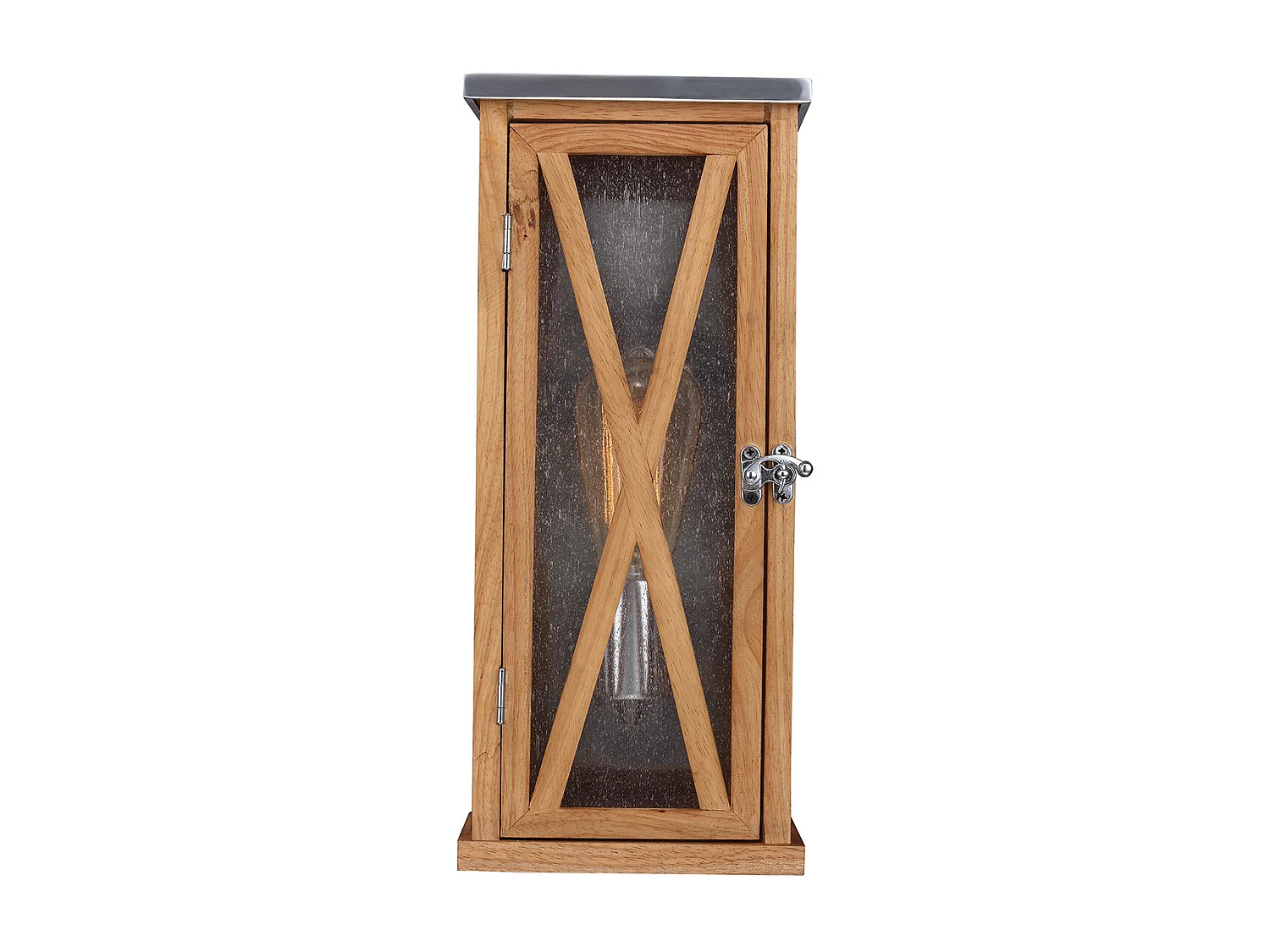 Elstead Petite lanterne murale extérieure à 1 ampoule Chêne naturel clair IP44, E27