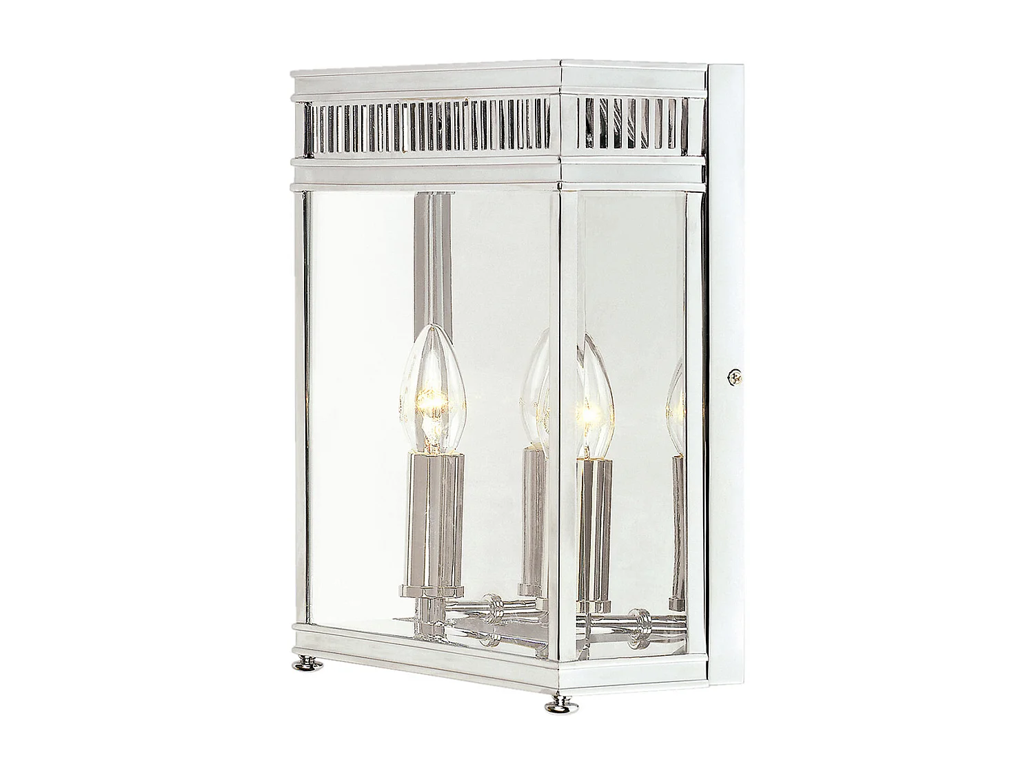 Elstead Holborn - Mezza Lanterna 2 Luci da Esterno Media da Parete Cromo Lucido IP44, E14