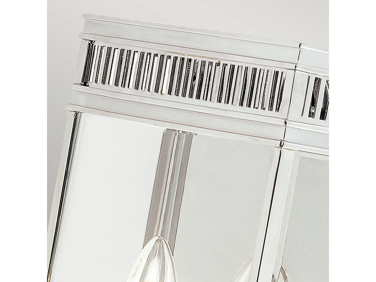 Elstead Holborn - 2 leichte mittelgroße Außenlaterne halbe Laterne Licht poliert Chrom IP44, E14