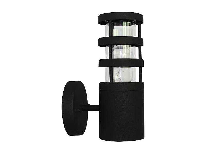 Elstead Hornbaek - 1 Licht Außenwandlaterne Hellschwarz, 304 SS IP44, E27