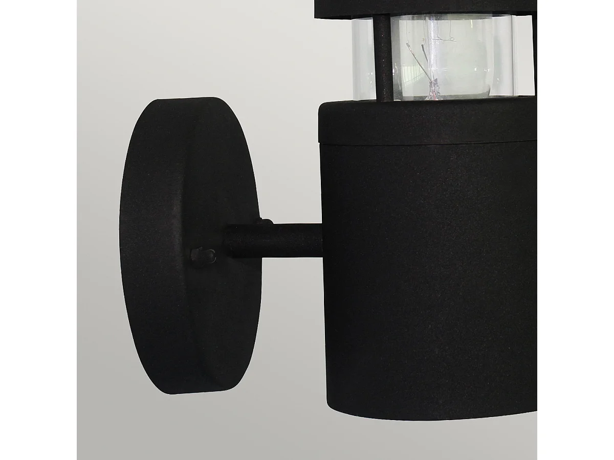 Elstead Hornbaek - 1 Licht Außenwandlaterne Hellschwarz, 304 SS IP44, E27