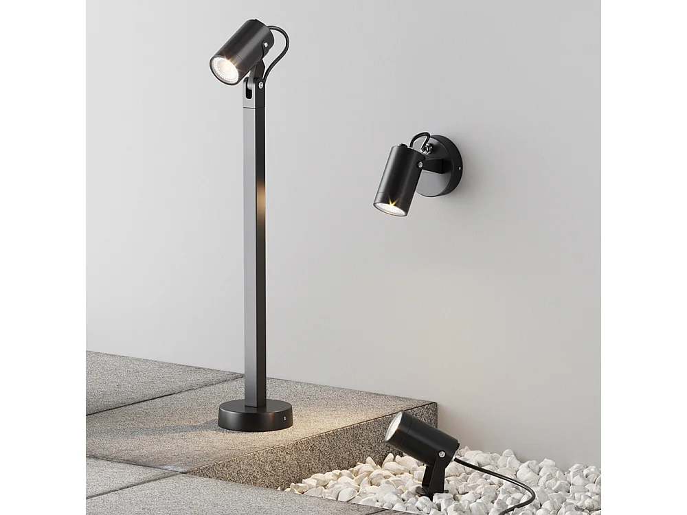 Maytoni Scope Foco Exterior Negro GU10 IP65