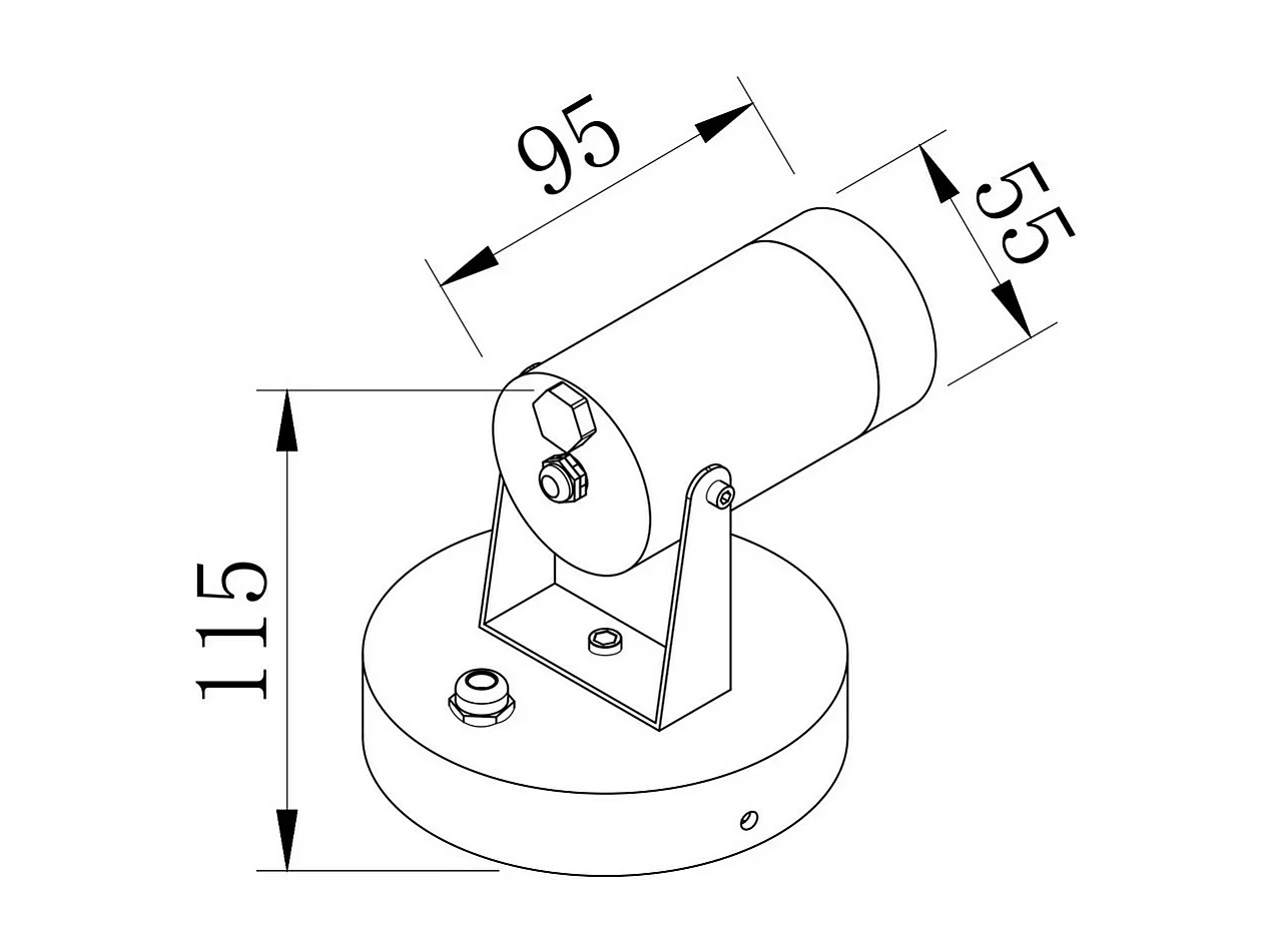 Maytoni Scope Faretto da esterno nero GU10 IP65