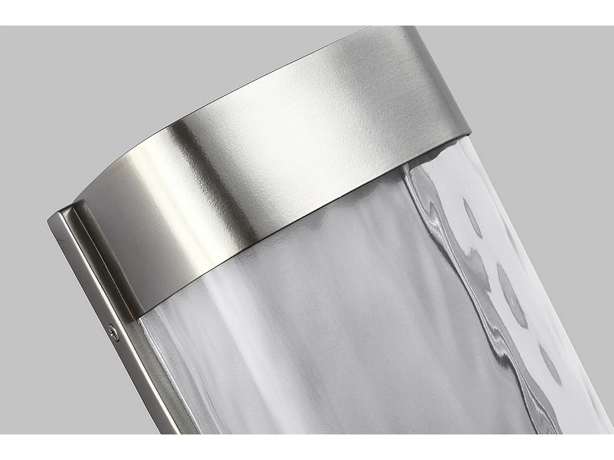 Elstead Bennie LED 1 Ljus Utomhus Stor Vägglampa Borstad Stål IP44