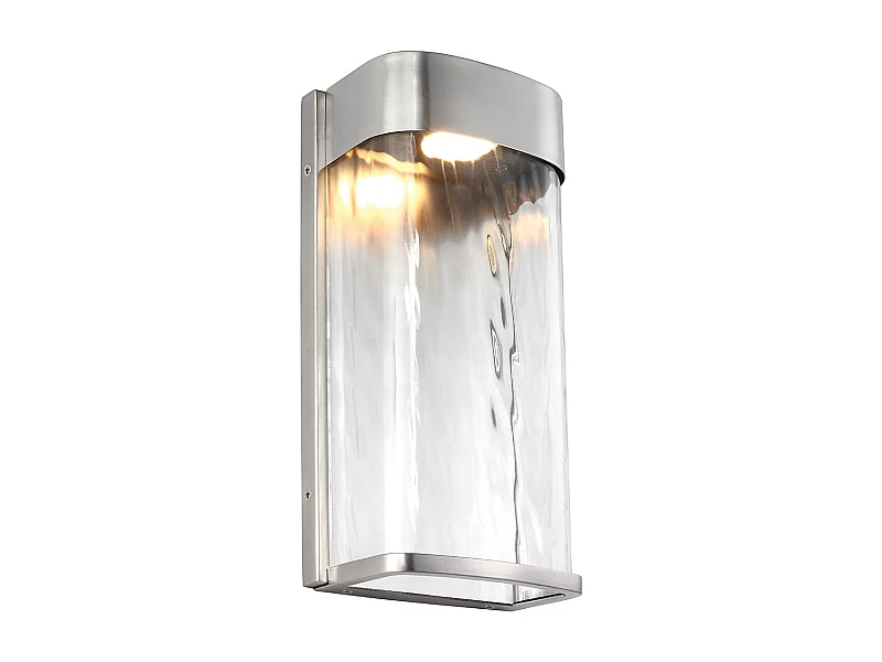 Elstead Bennie - Applique a LED 1 luce da esterno grande acciaio satinato IP44