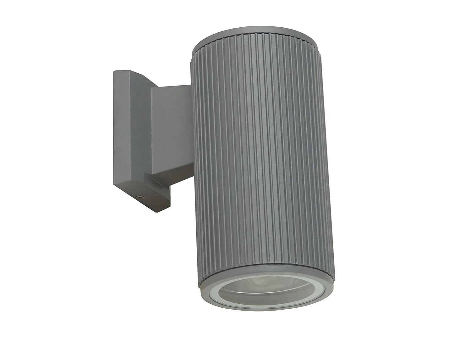 Searchlicht Outdoor 1 Licht Wandveranda Licht - Grau Mit Klarglas Diffusor