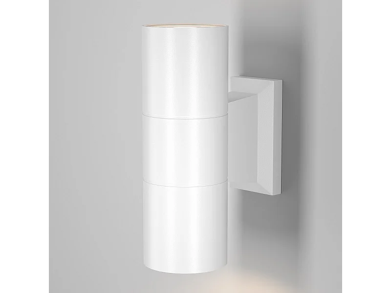 Maytoni Bowery 2 Licht Outdoor oben unten Wandleuchte Weiß GU10 IP54