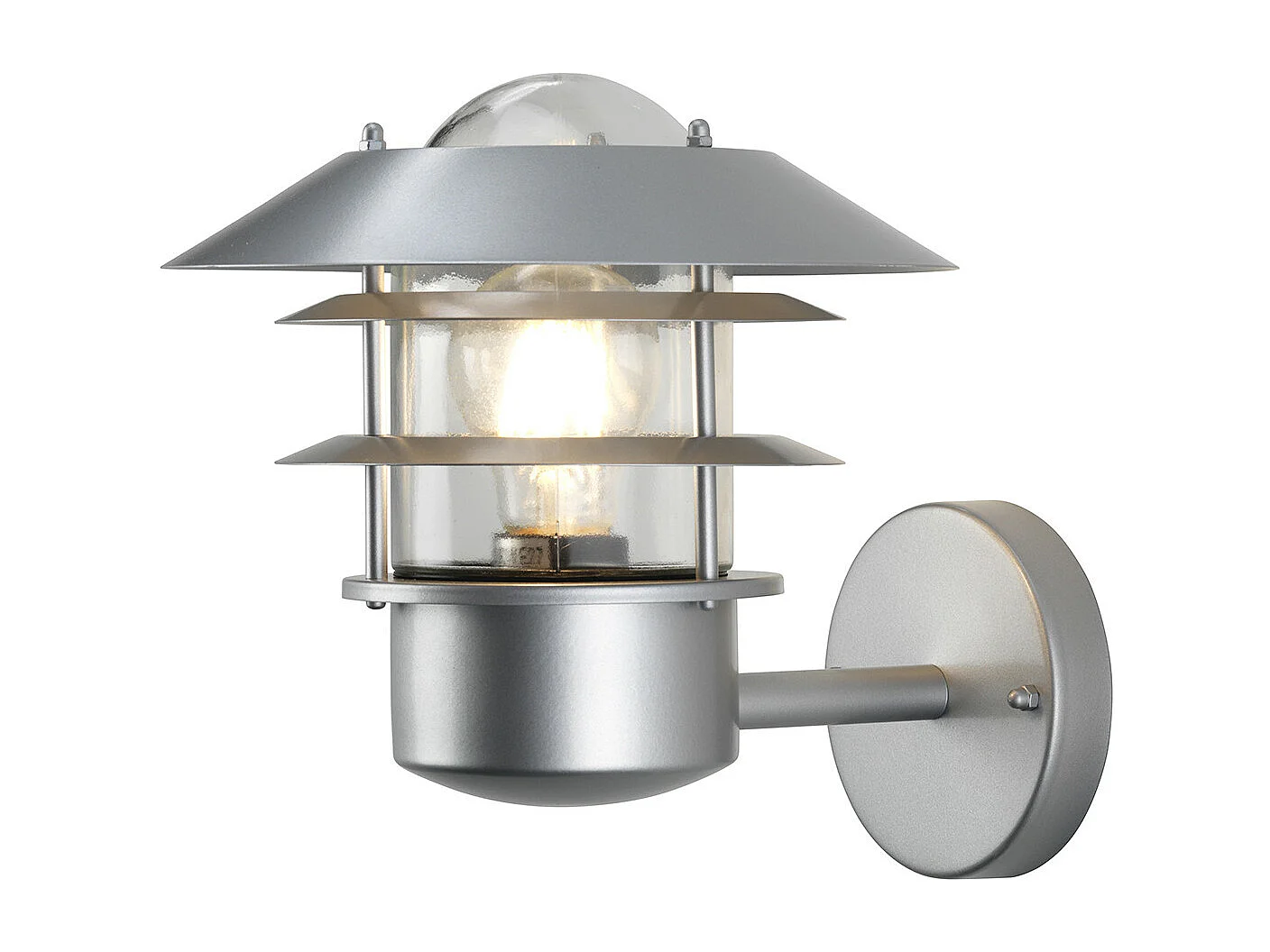 Elstead Helsingor - Lanterna da parete per esterni a 1 luce argento chiaro, 304 SS IP44, E27