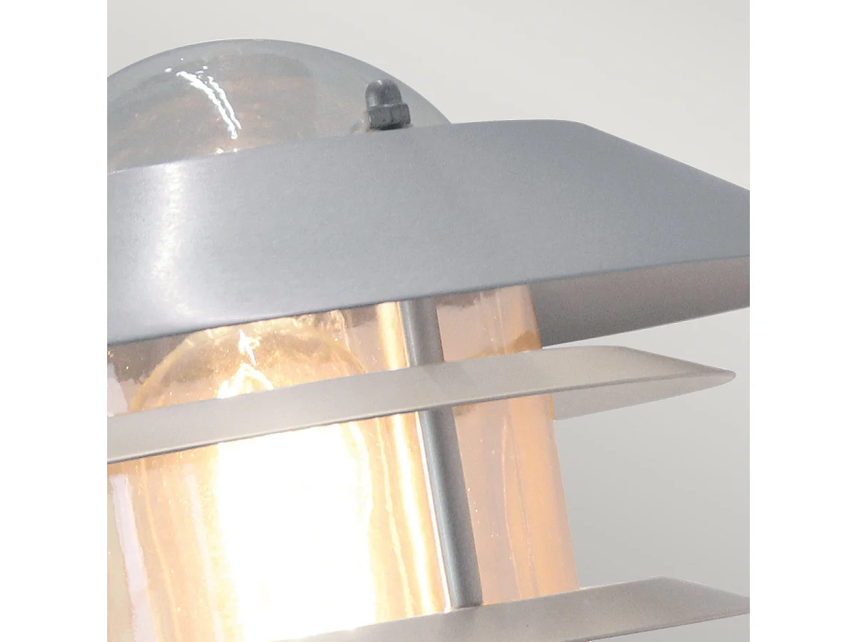 Elstead Helsingor - Lanterna da parete per esterni a 1 luce argento chiaro, 304 SS IP44, E27