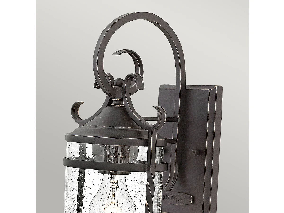 Casa Hinkley Outdoor Lanterne Murale 1 Lumière Olde Noir IP44