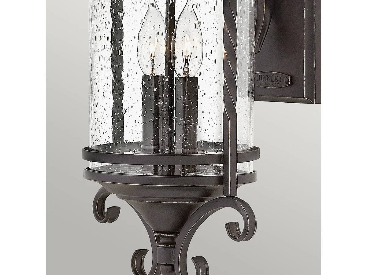 Casa Lanterna da parete Hinkley per esterni a 2 luci Olde Black IP44