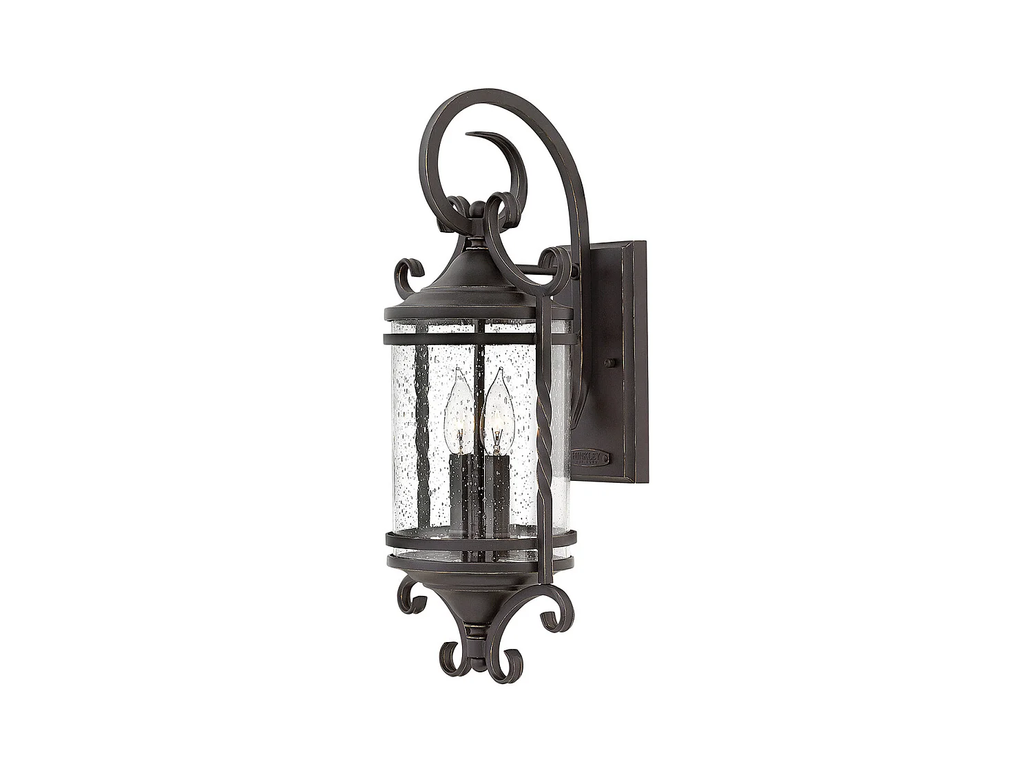 Casa Hinkley Outdoor Lanterne murale à 2 lumières Olde Noir IP44