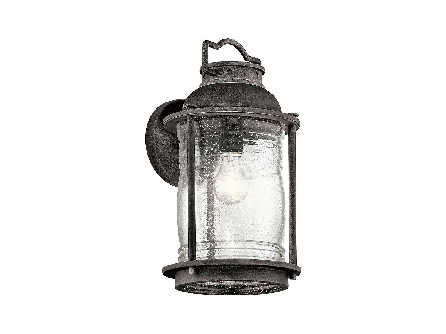 Elstead Ashland Bay Grande lanterne murale extérieure à 1 ampoule en zinc IP44, E27