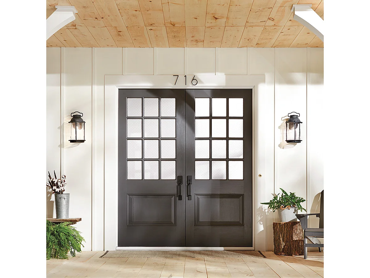 Elstead Ashland Bay 1 Ljus Stor Utomhusvägglykta Zink IP44, E27