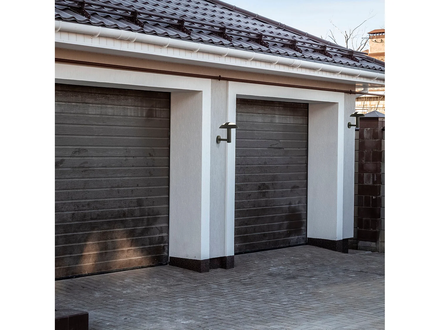 Searchlicht Mushroom Outdoor LED Wandleuchte Veranda - Dunkelgrau