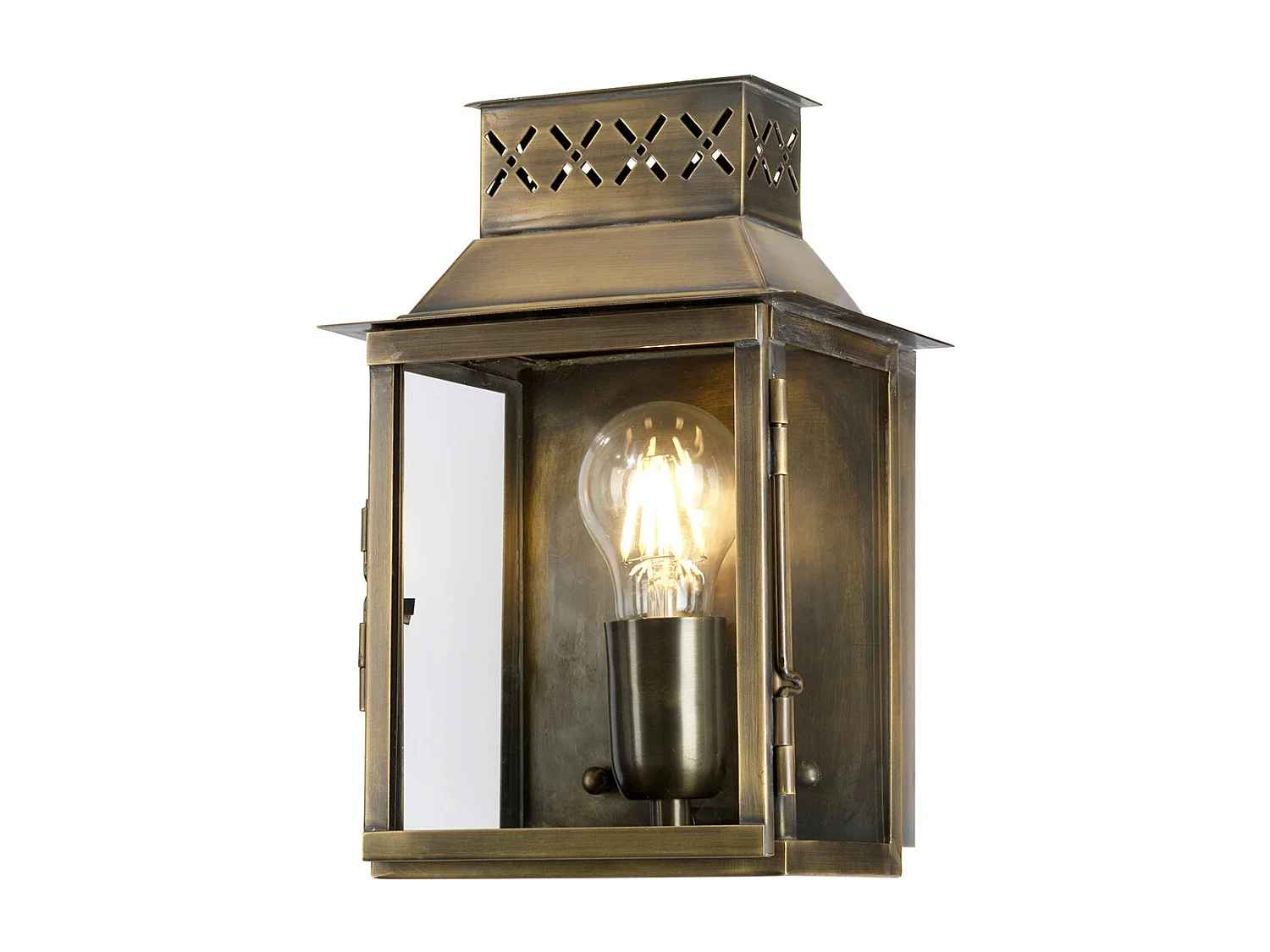 Elstead Lambeth Palace 1 Ljus Utomhusvägglykta Ljus Mässing IP44, E27