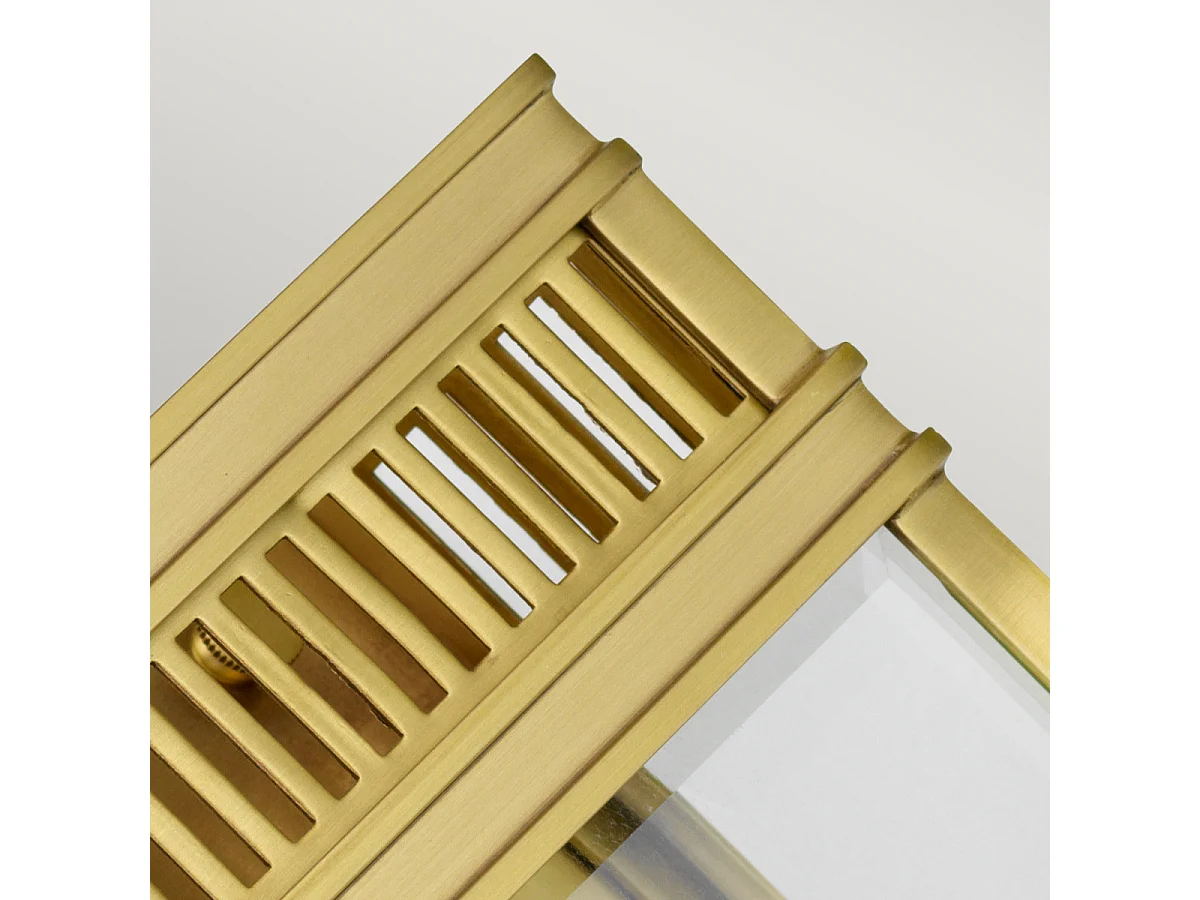 Elstead Holborn Lanterna da esterno a parete in ottone spazzolato, IP44