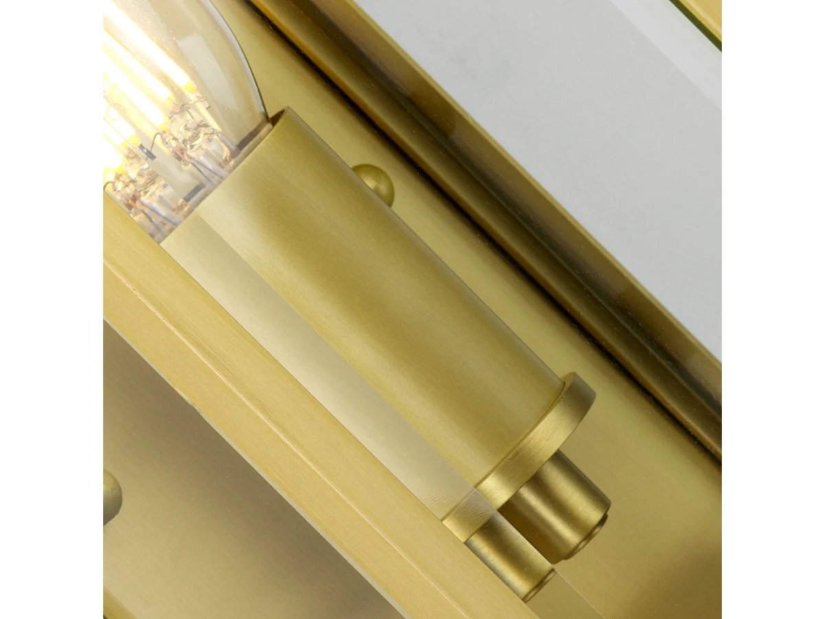 Elstead Holborn Lanterna da esterno a parete in ottone spazzolato, IP44