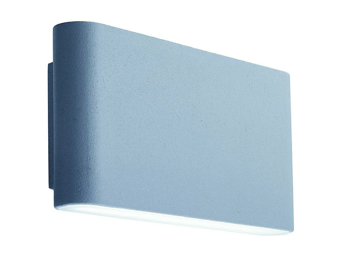 Searchlicht Outdoor - LED Outdoor Aluminium Wandleuchte Hellgrau mit mattiertem Diffusor IP44