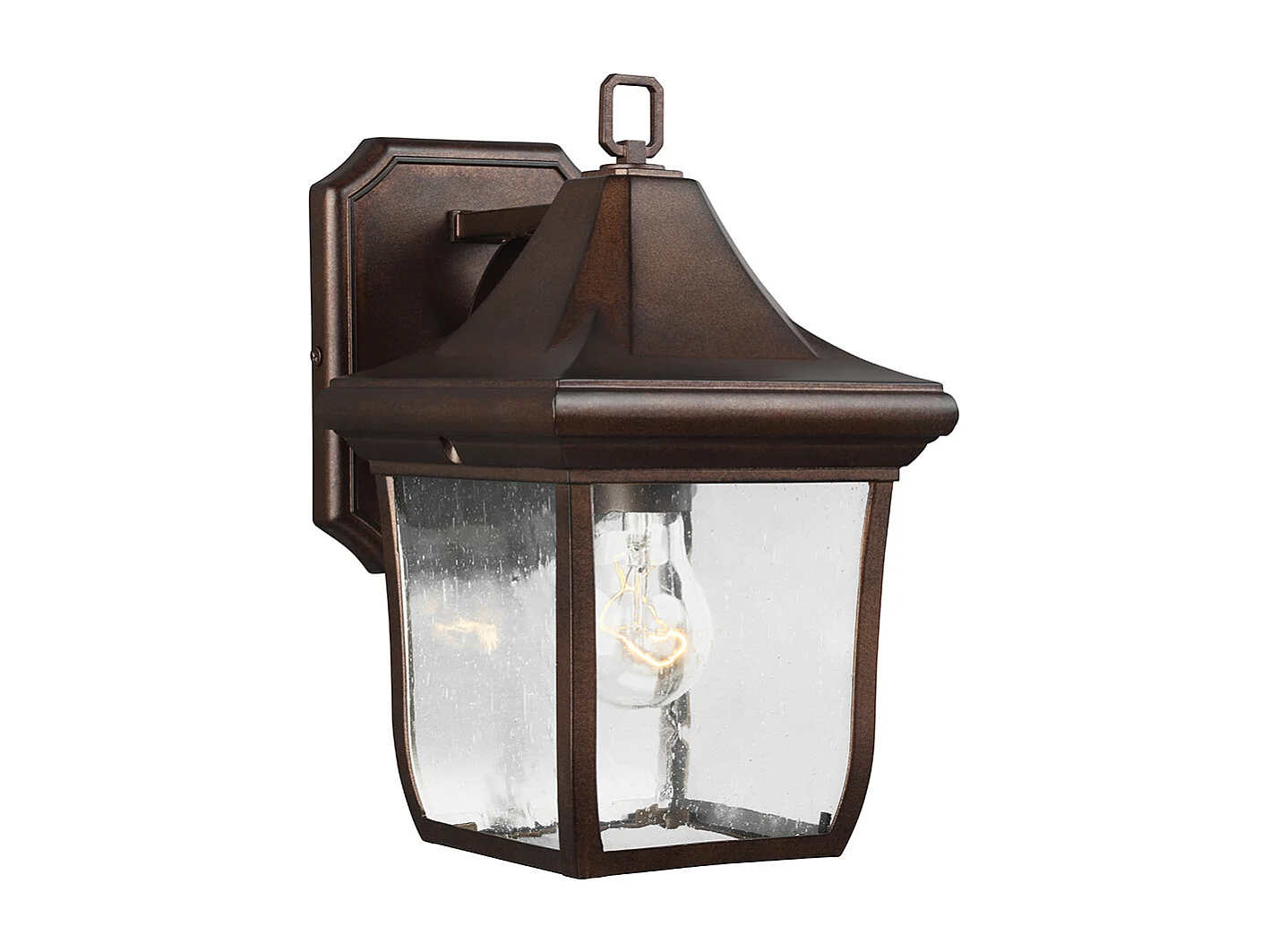 Elstead Oakmont - Lanterna da parete piccola 1 luce da esterno bronzo chiaro IP44, attacco E27