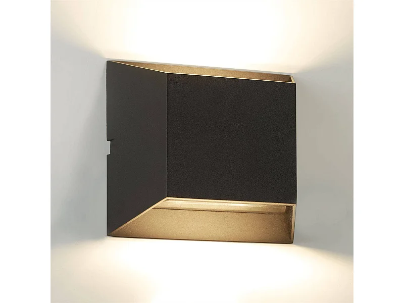 Searchlicht Outdoor - LED 2 licht Outdoor oben unten Wandleuchte Schwarz IP65