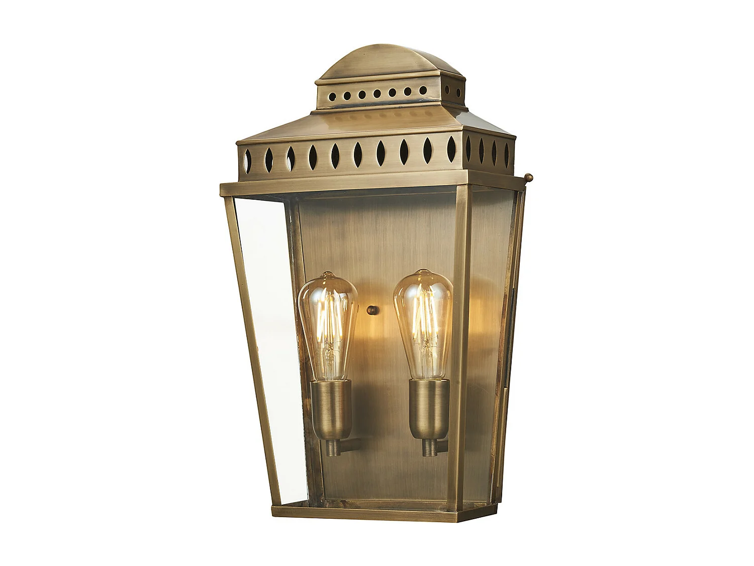 Elstead Mansion House - 2 leichte große Außenwandlaterne Messing IP44, E27