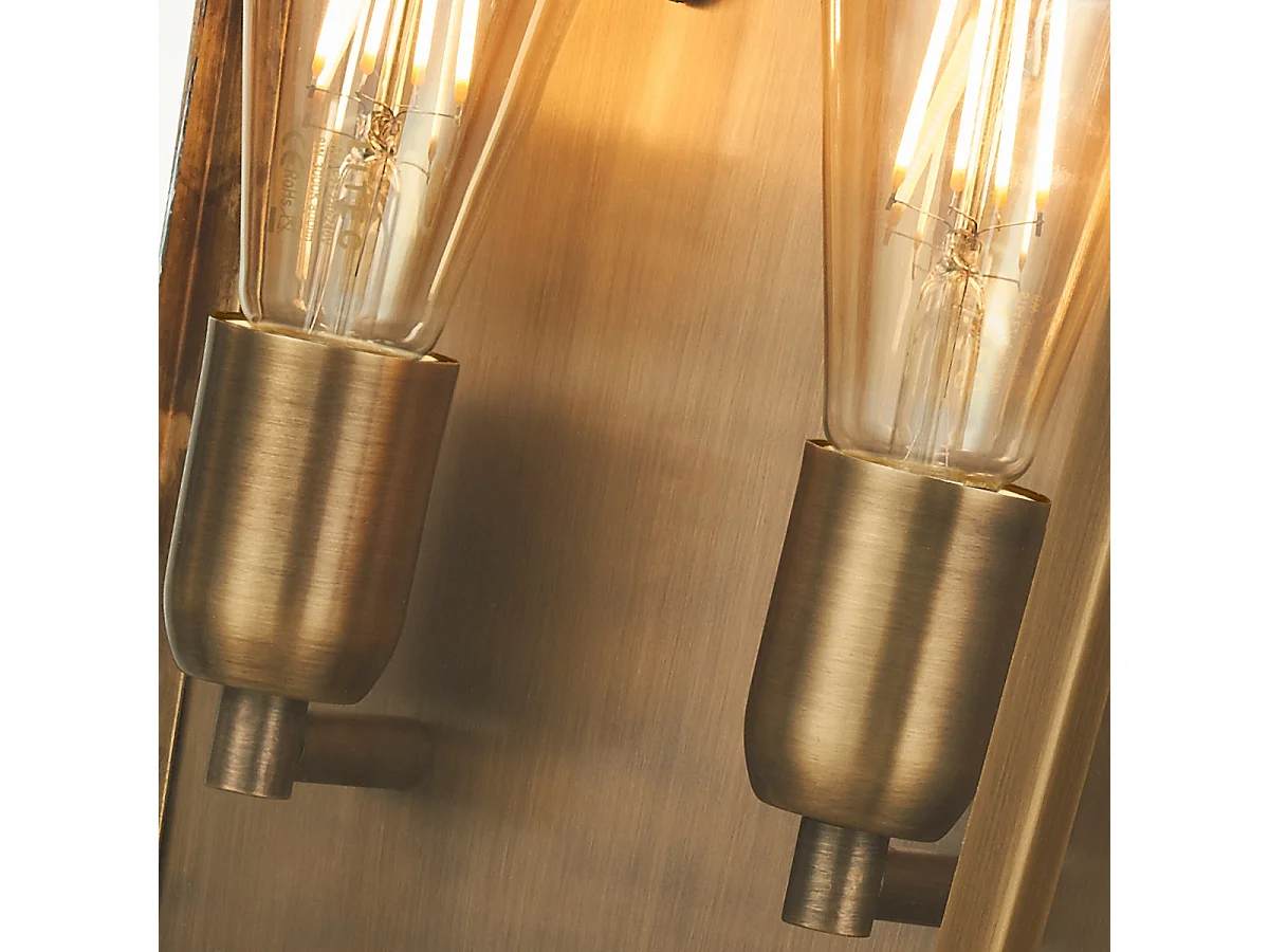 Elstead Mansion House 2 Ljus Stor Utomhusvägglykta Mässing IP44, E27