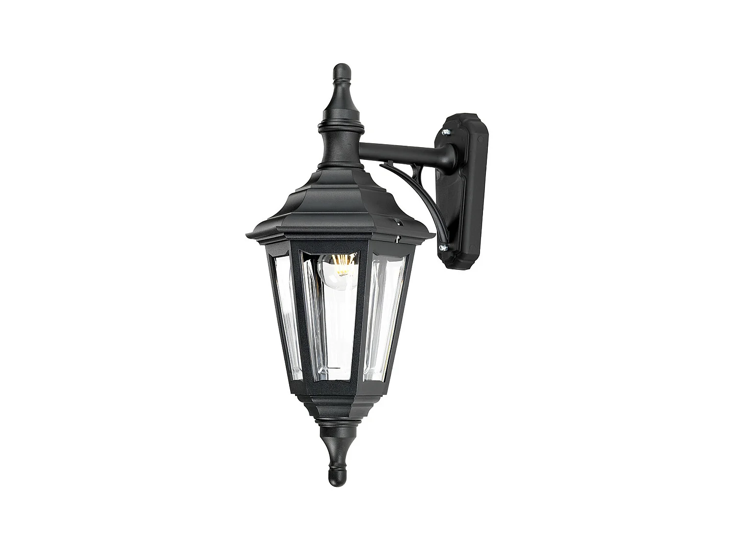 Elstead Kinsale - Lanterna da parete per esterni 1 luce con luce nera IP44, attacco E27