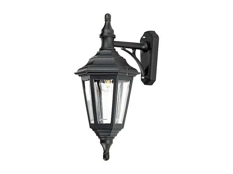 Elstead Kinsale - 1 Licht Außenwandlaterne Licht Schwarz IP44, E27