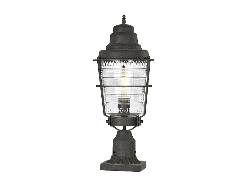 Chance Harbor Kichler Outdoor 1 Licht Sockel Laterne verwittert Zink IP44