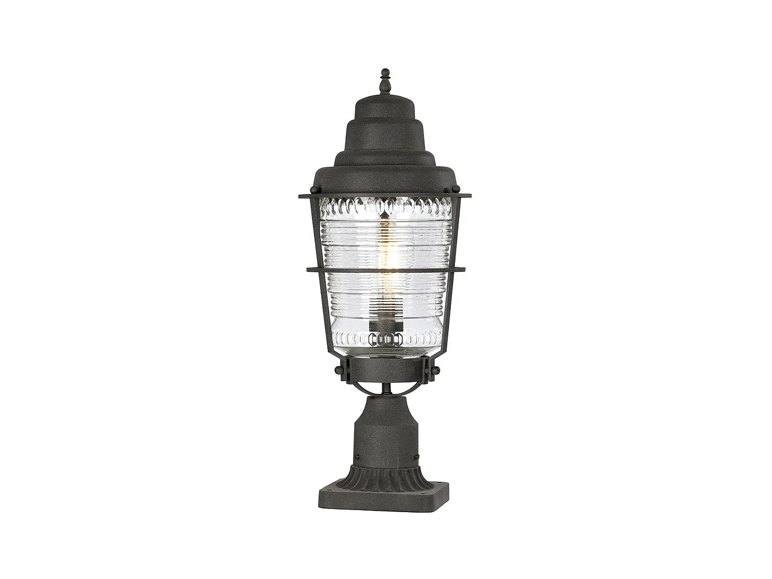 Chance Harbor Kichler Outdoor 1 Licht Sockel Laterne verwittert Zink IP44