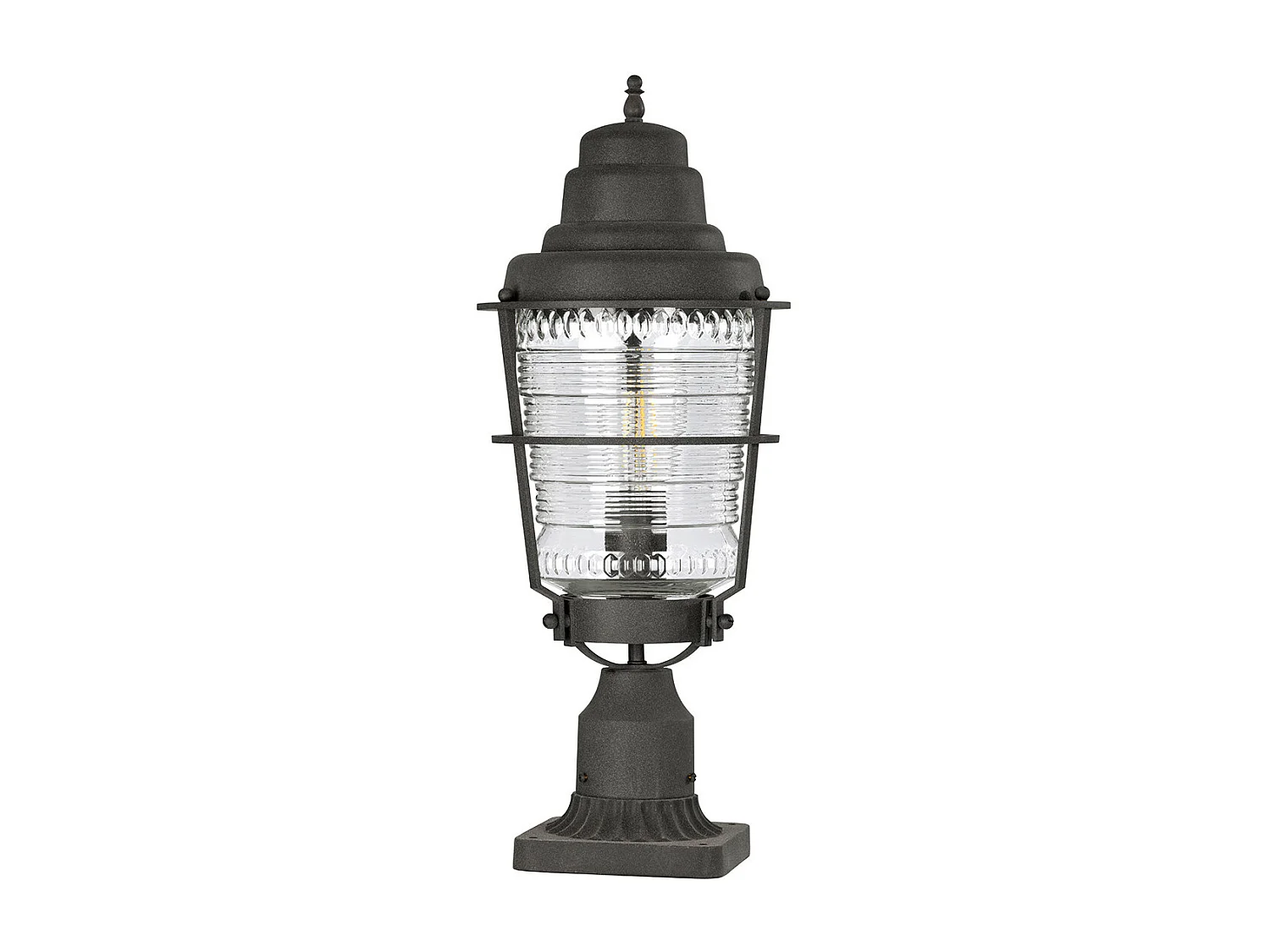 Chance Harbor Kichler Outdoor 1 Licht Sockel Laterne verwittert Zink IP44