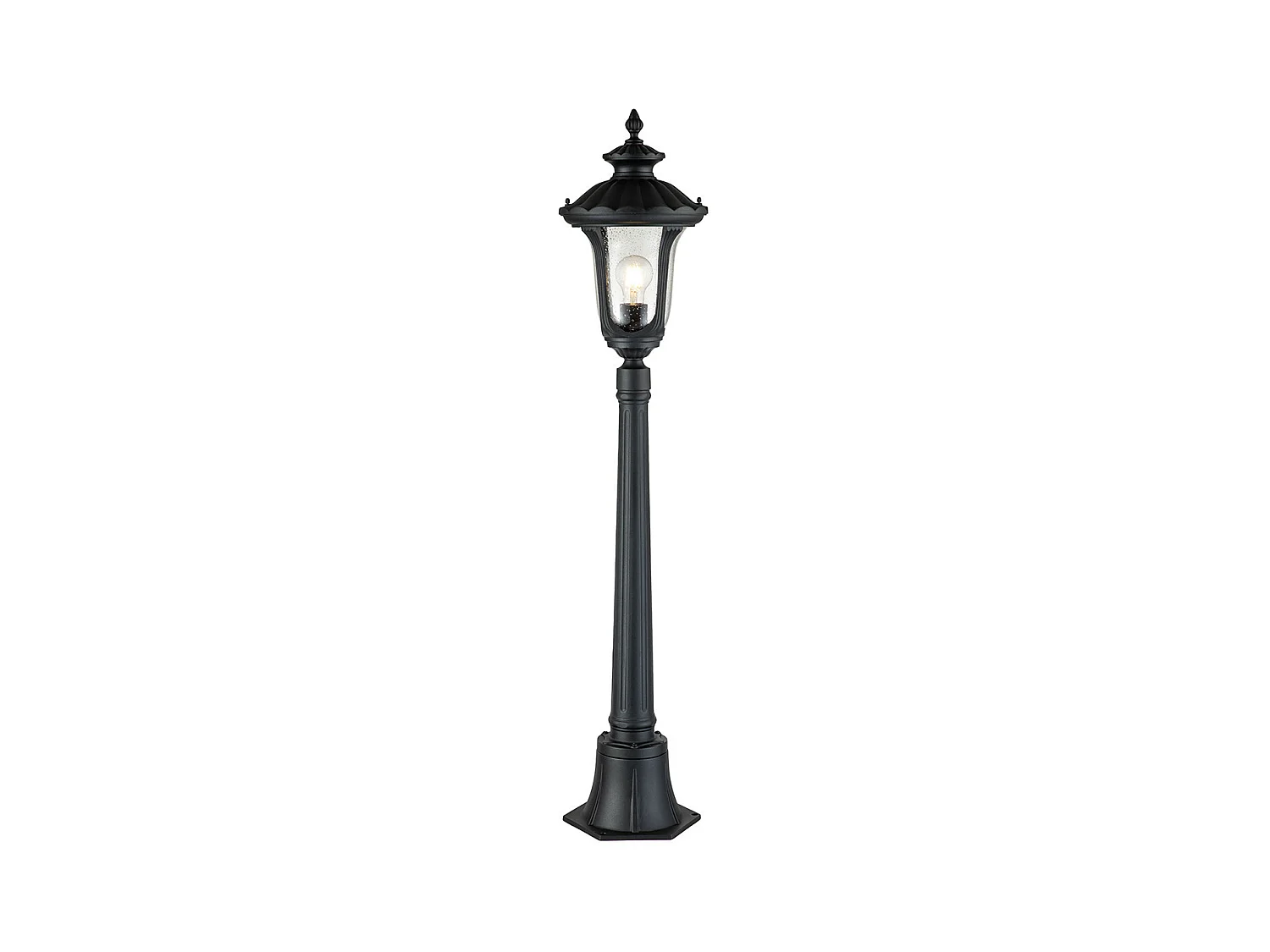 Elstead Chicago Borne extérieure texturée noire, IP44