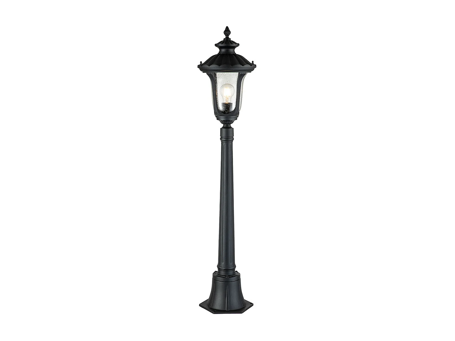 Elstead Chicago Utomhuspollare texturerad svart, IP44