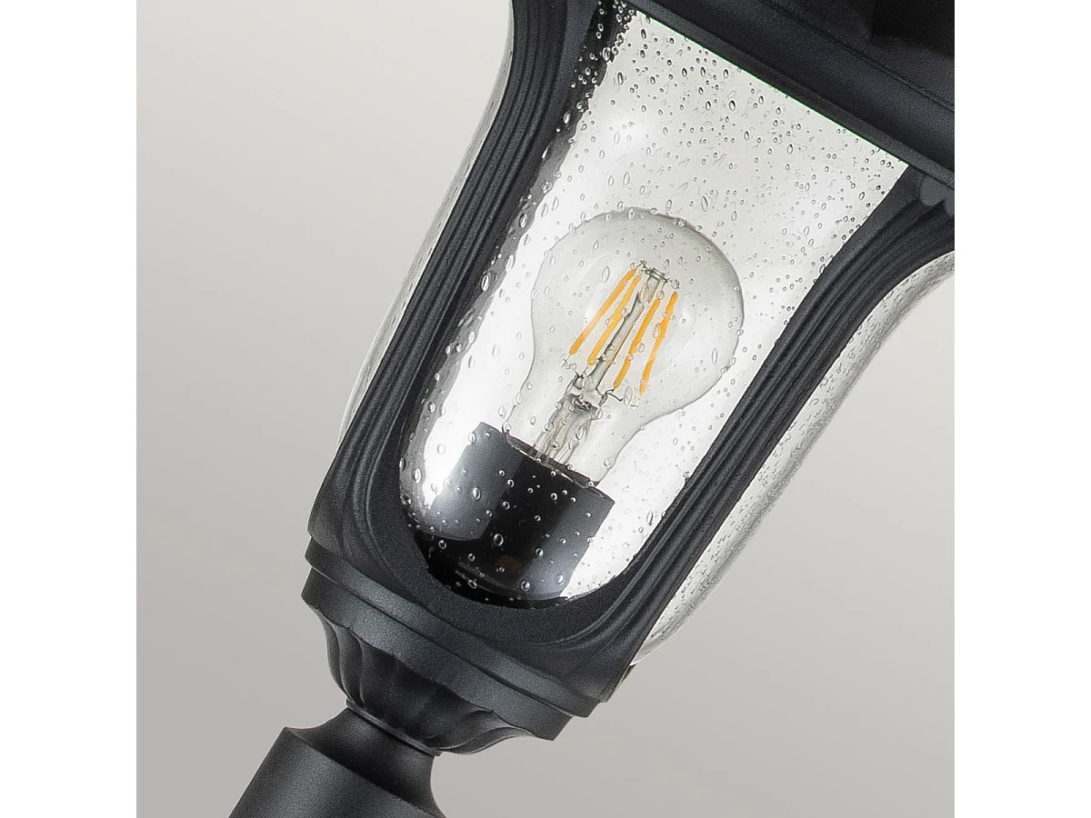 Elstead Chicago Utomhuspollare texturerad svart, IP44