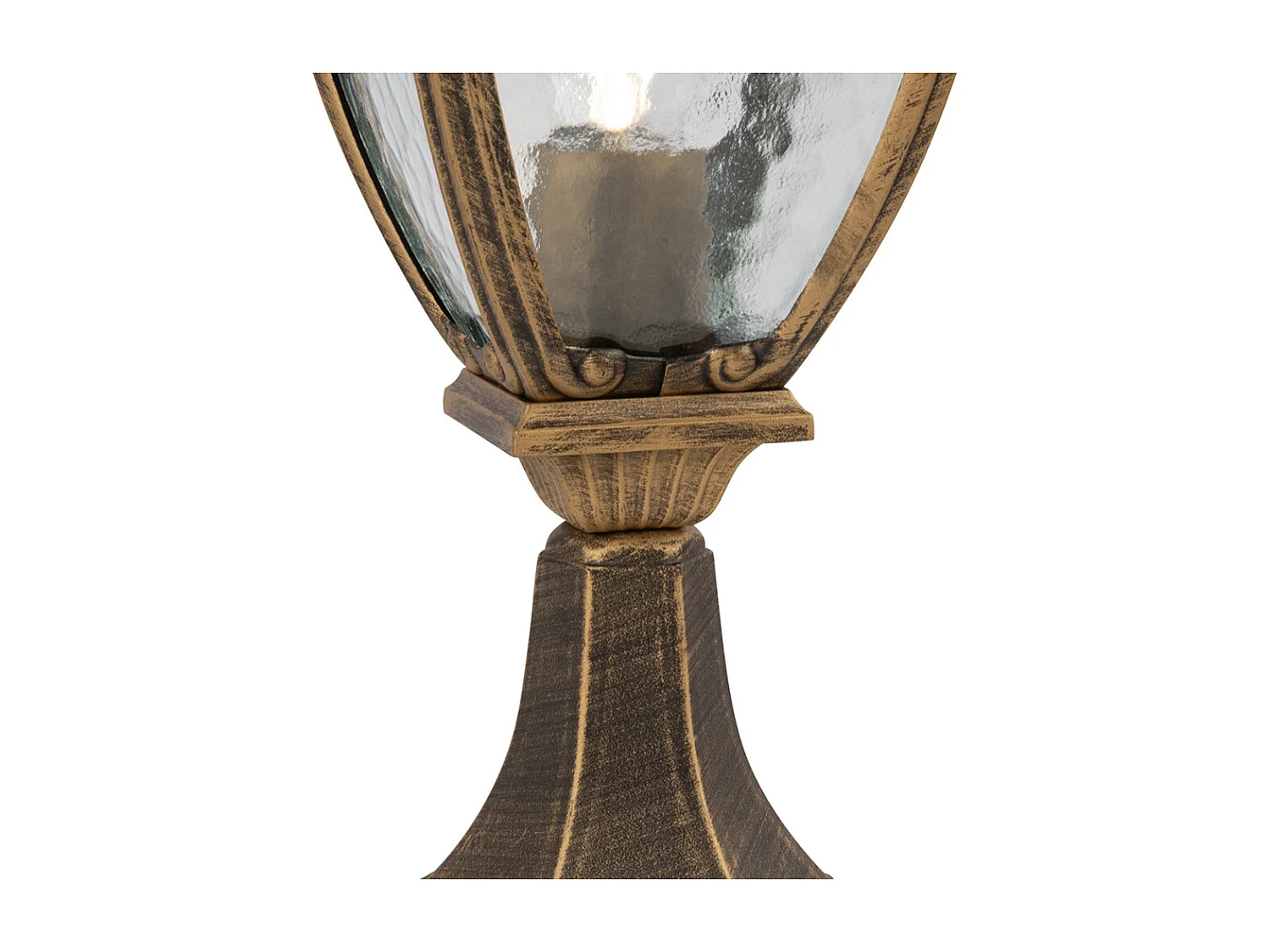 Maytoni Fleur Lampada da esterno a piedistallo nera con oro, IP44