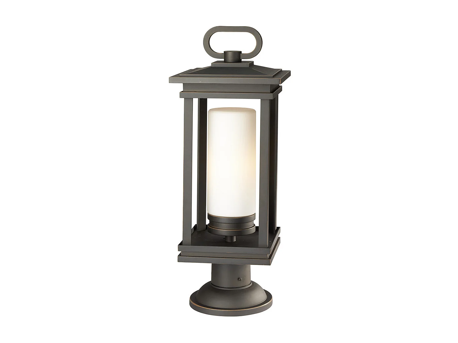 Elstead South Hope 1 lumière grand piédestal extérieur bronze clair IP44, E27