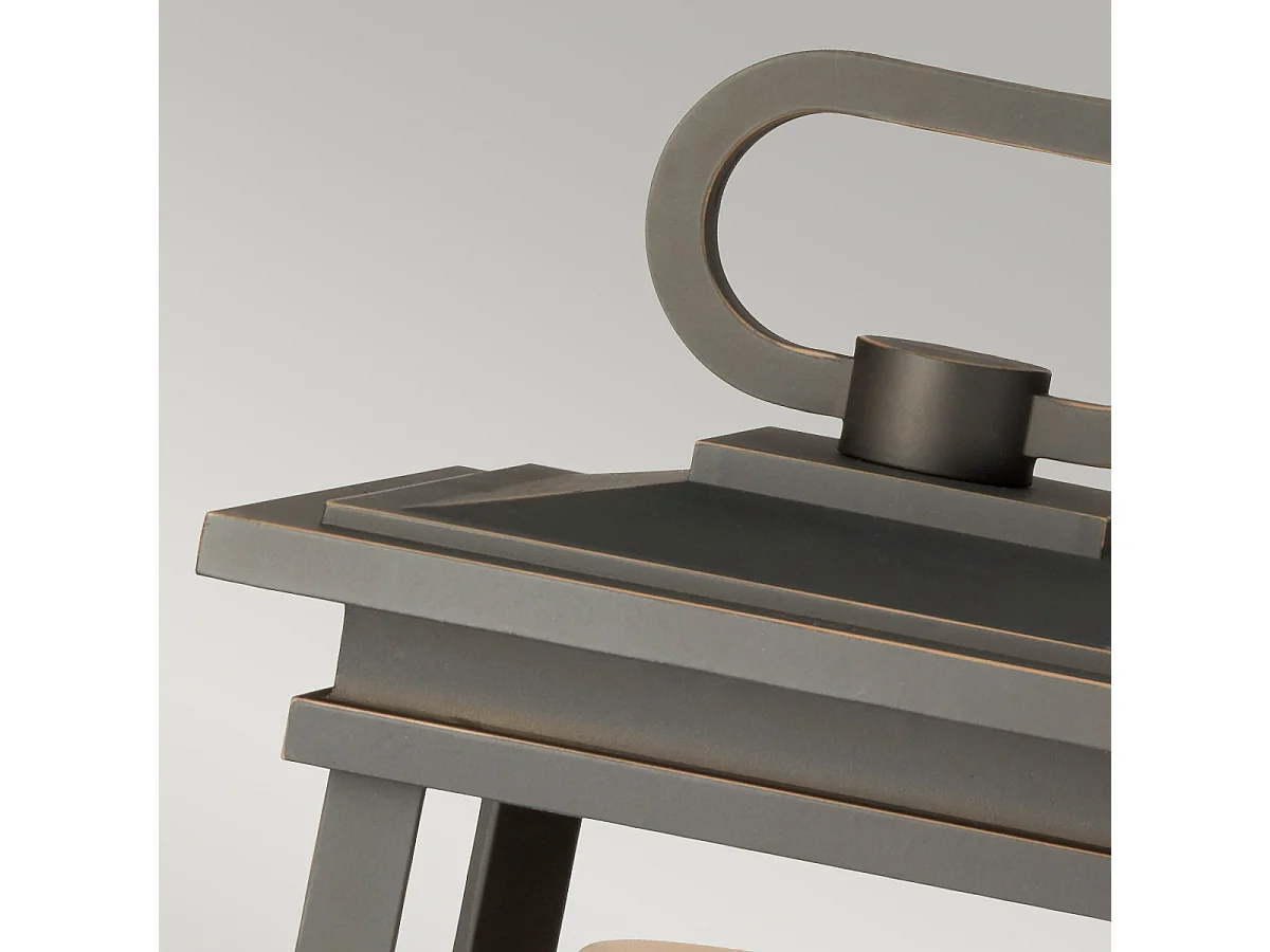 Elstead South Hope 1 lumière grand piédestal extérieur bronze clair IP44, E27