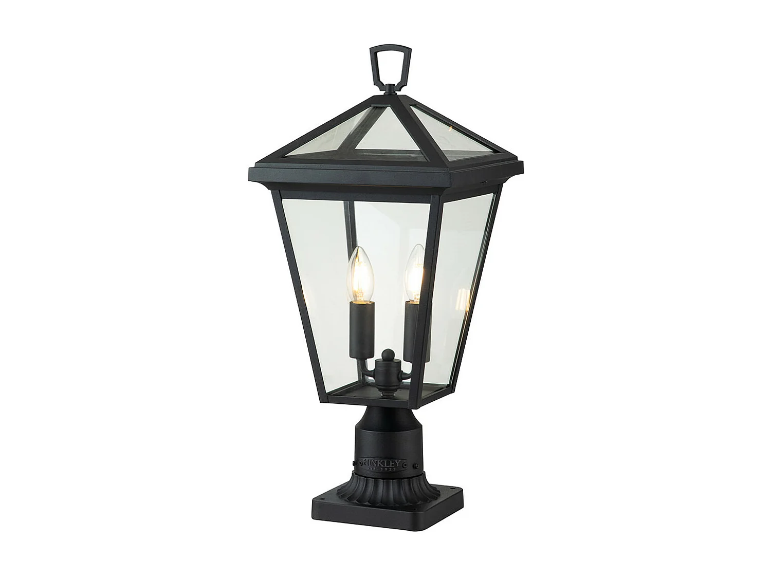 Elstead Hinkley Alford Lampada da esterno a piedistallo Museum nera, IP44