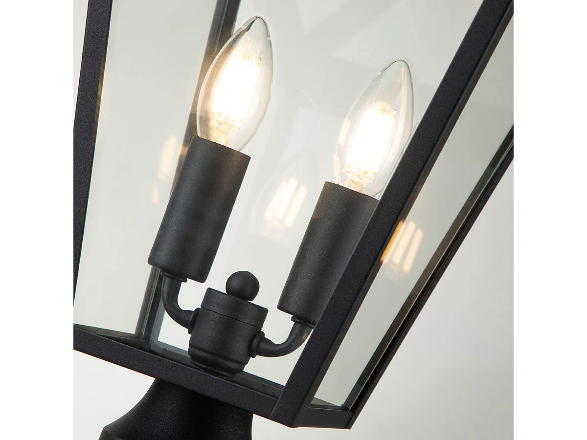 Elstead Hinkley Alford Lampada da esterno a piedistallo Museum nera, IP44