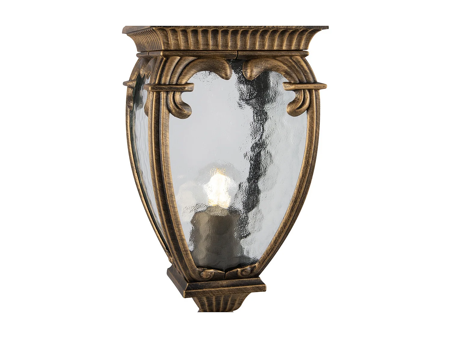 Maytoni Fleur Pilona Exterior Negra con Oro, IP44