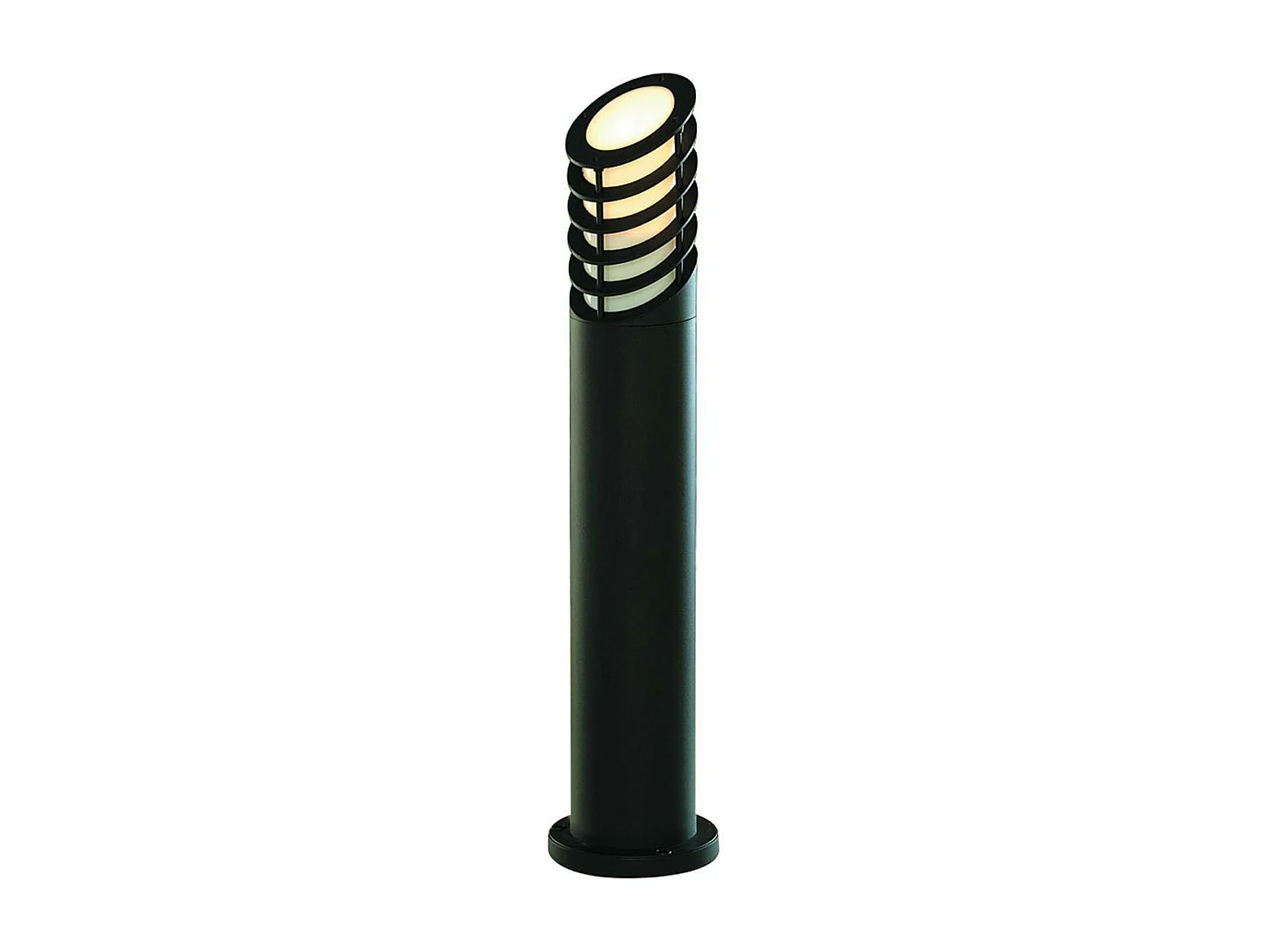 Searchlight Outdoor Posts - Paletto luminoso da esterno 1 luce Nero con Diffusore Bianco IP44, E27