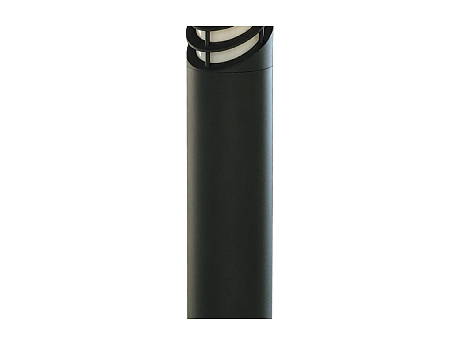 Searchlight Outdoor Posts - Paletto luminoso da esterno 1 luce Nero con Diffusore Bianco IP44, E27