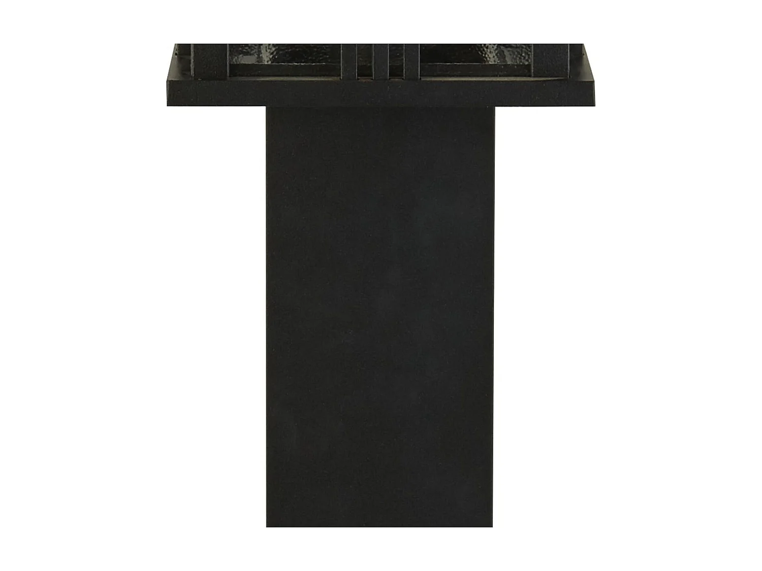 Suchscheinwerfer Venice 1 licht Outdoor Post (740 mm Höhe) - Schwarz mit Wasserglas