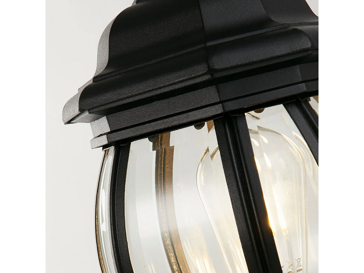 Searchlight Bel Aire Poteau extérieur 500 mm, noir avec verre transparent