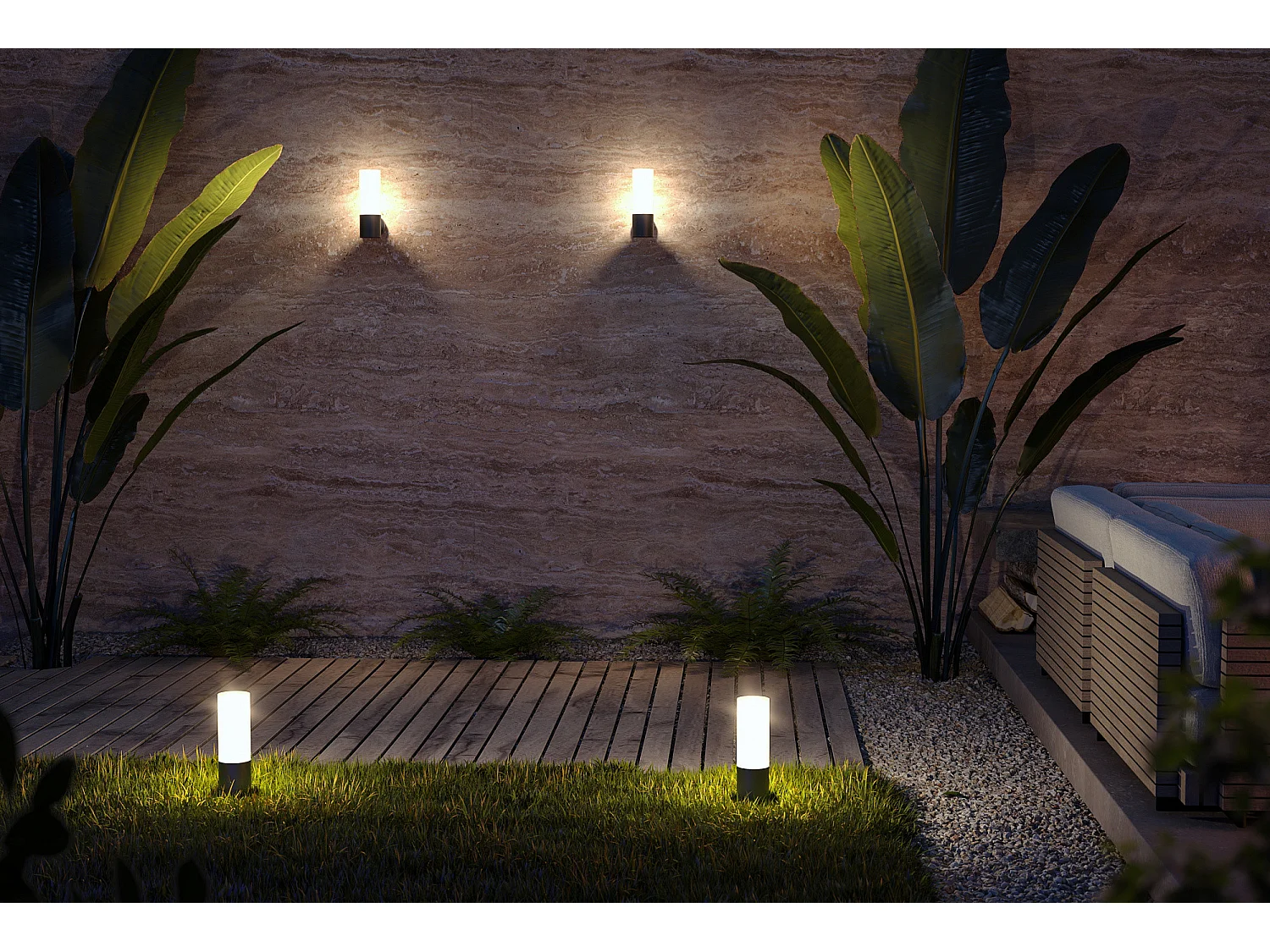 Maytoni Willis Pedestal exterior gris claro, IP54