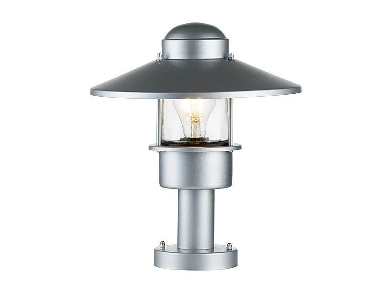 Elstead Klampenborg Outdoor Piedestal Light Silver, IP44