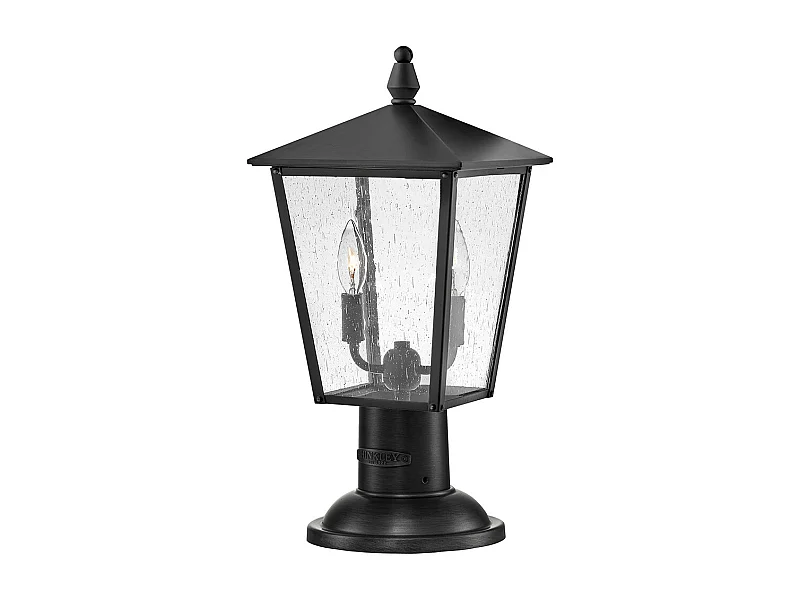 Elstead Hinkley Huntersfield Borne d'éclairage extérieure noire, IP44