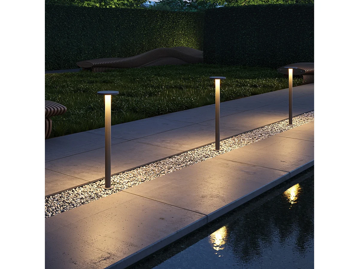 Maytoni Wald Paletto da esterno Grafite, 80cm, 3000K IP65